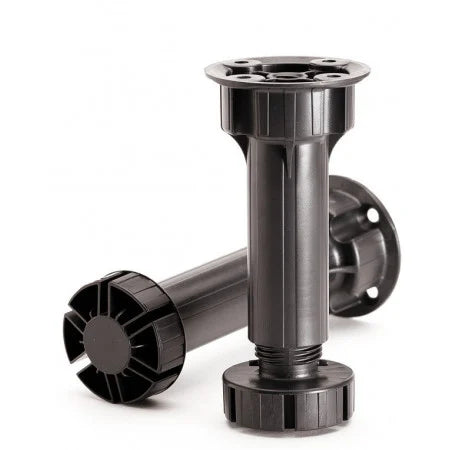 Picior plastic negru reglabil h100